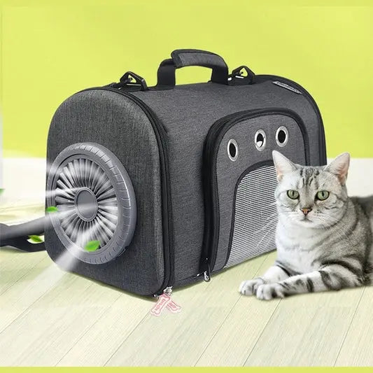 Pet Carrier Ventilated Travel Bag Cooling Fan - Quality & Innovation - Getixt