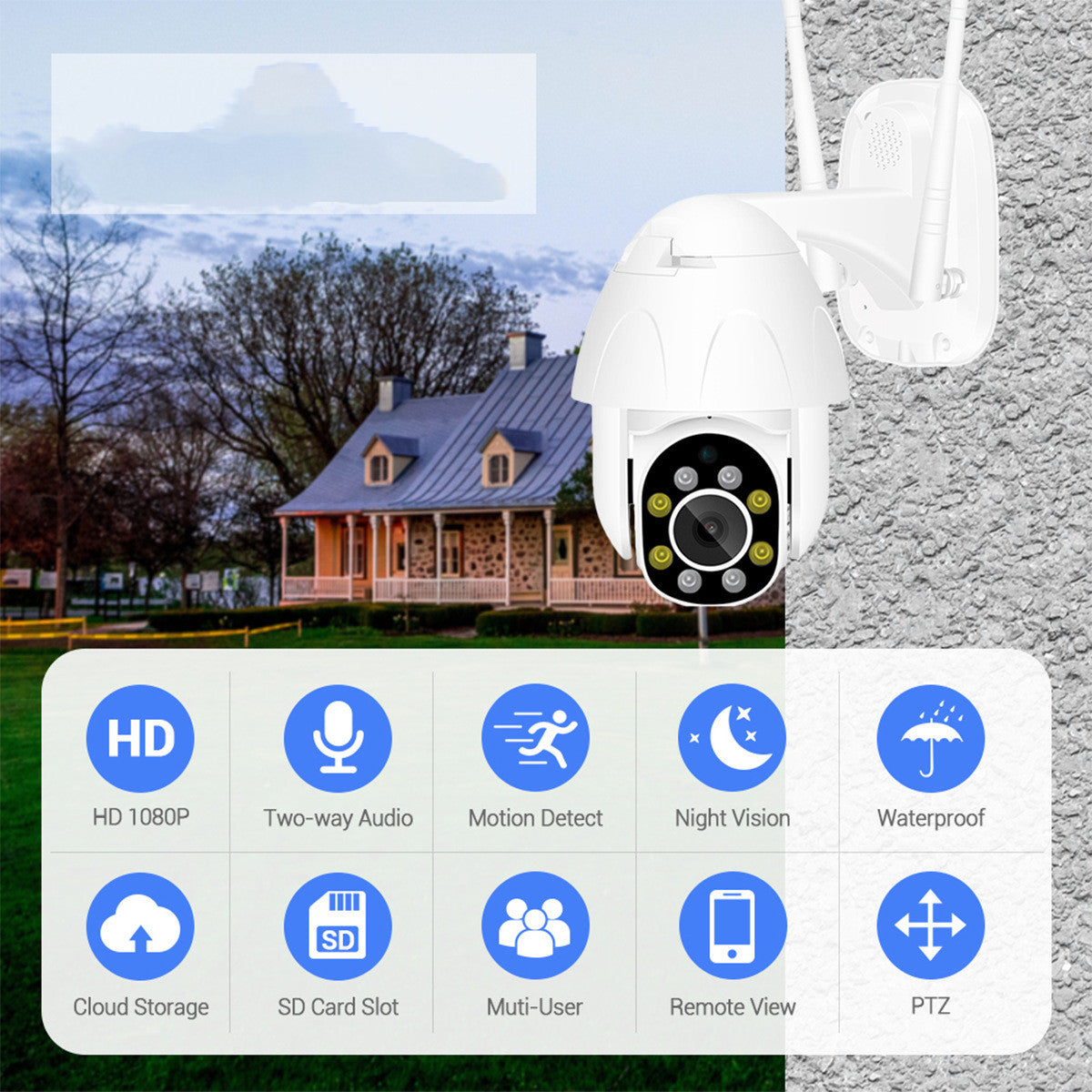 360 Security Camera Night Vision Motion Detection