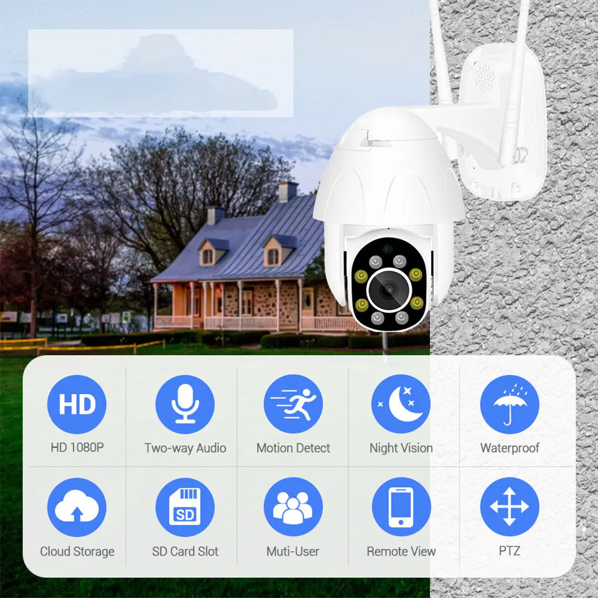 Caméra de sécurité 360° avec vision nocturne et détection de mouvement - Qualité et innovation - Getixt
