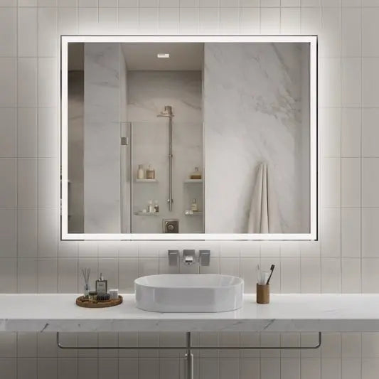 Miroir de salle de bain intelligent à LED, anti-buée, avec fonction mémoire - Qualité et innovation - Getixt