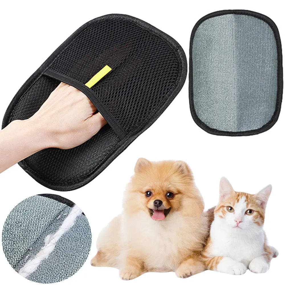 Pet Hair Remover Mitt Pet Hair Remover Gloves Deshedding Brush Glove For Dog Cat Rabbit With Long Short Curly Hair Getixt