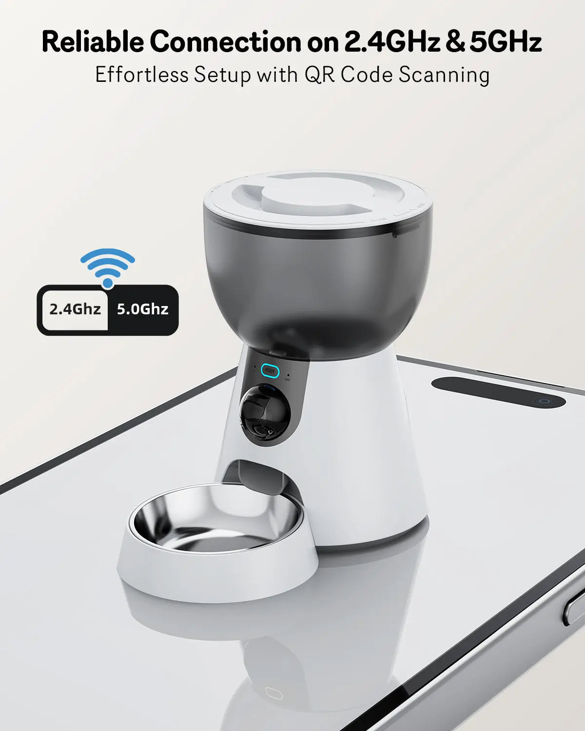 Automatic Cat Feeder With Camera, 1080P HD Video, Night Vision, 5G WiFi, 2-Way Audio, 10s Voice Recorder, Low Food & Blockage Getixt