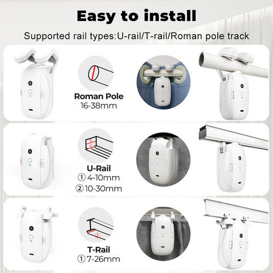 Rideaux intelligents motorisés avec commande automatique de l'éclairage