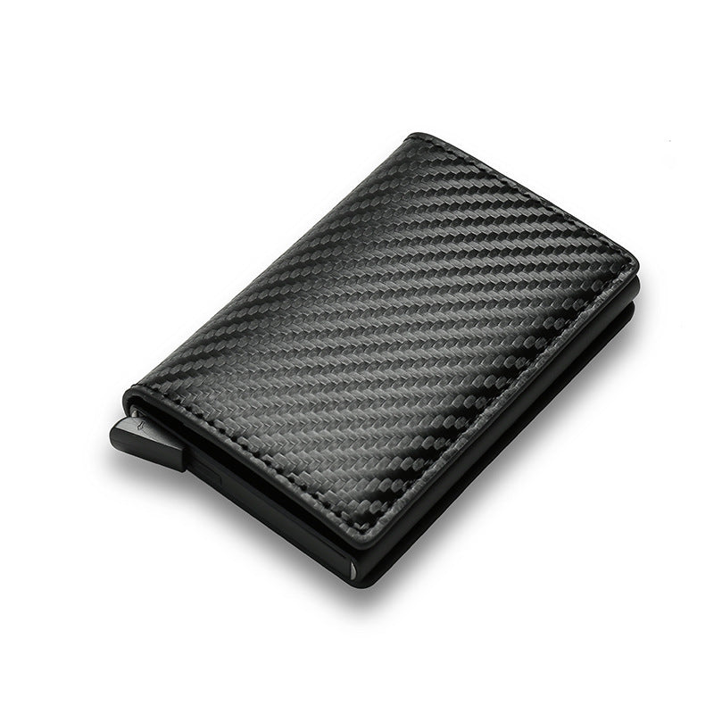 RFID Blocking Wallet Carbon Fiber Aluminum Card Holder