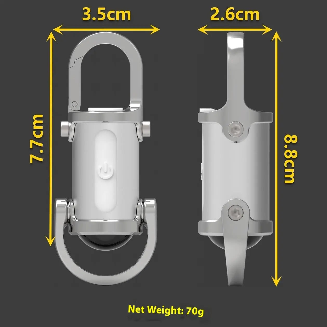 Keychain Flashlight Waterproof Lighting Lamp Getixt