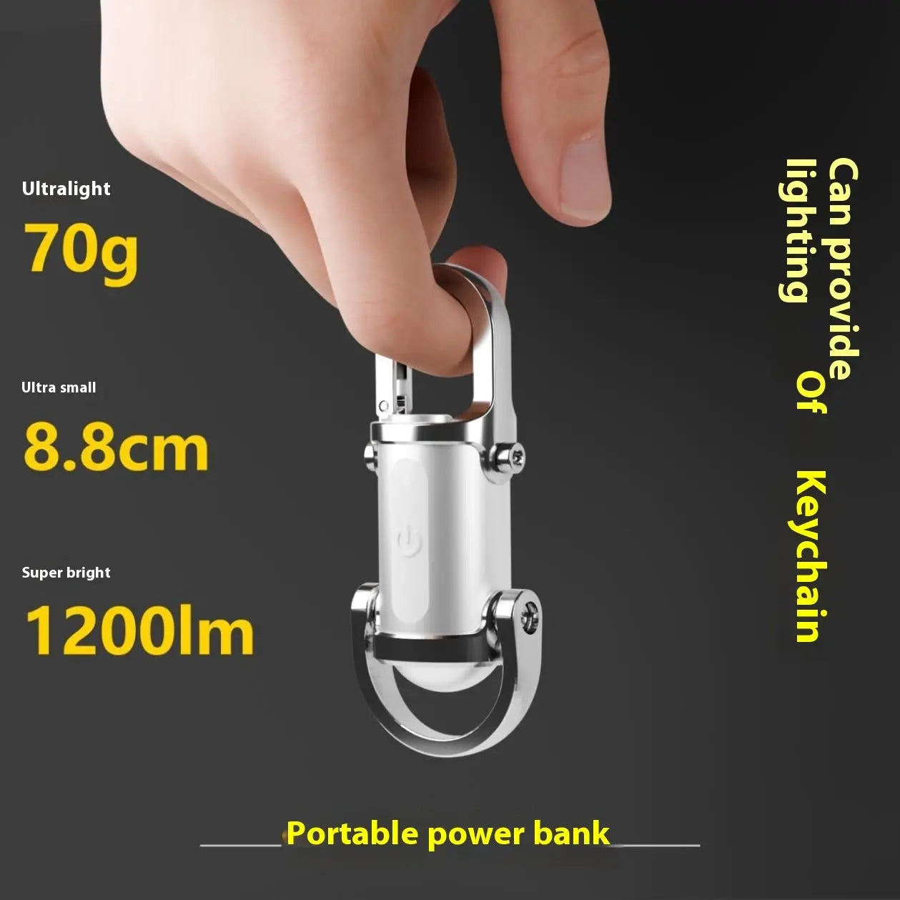 Keychain Flashlight Waterproof Lighting Lamp Getixt