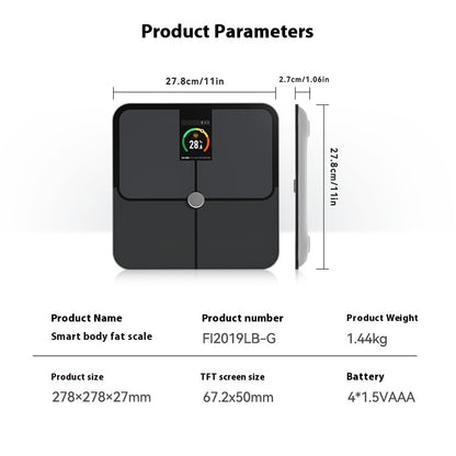 Smart Body Composition Scale Fat Muscle Analyzer Bluetooth