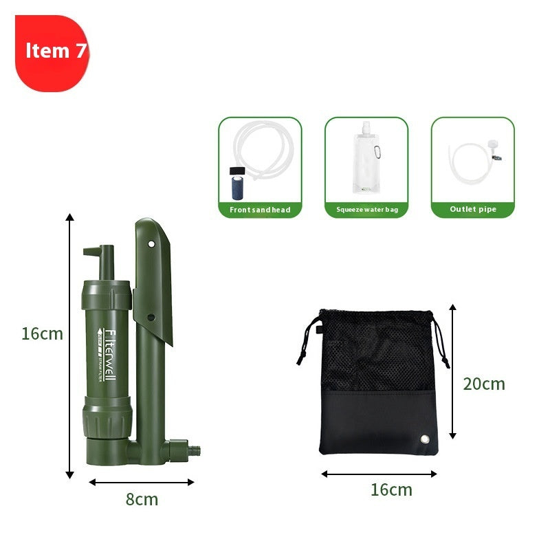 Portable Water Filter Straw Emergency Outdoor Use