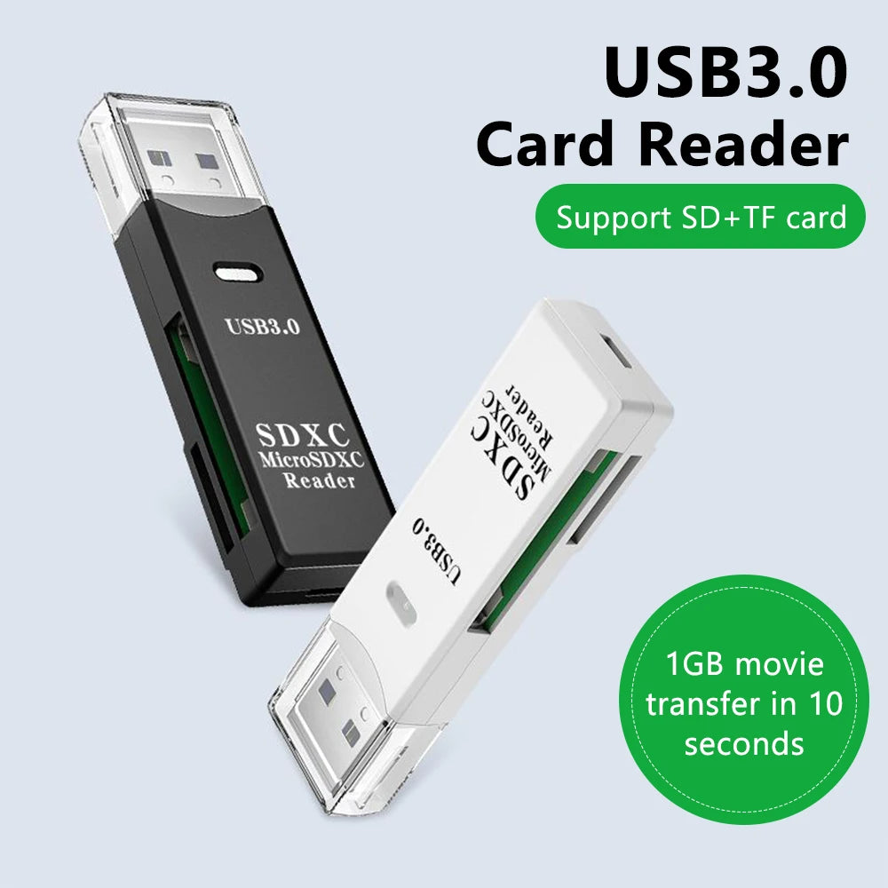 High Speed SD Card Reader USB Adapter Fast Data Transfer