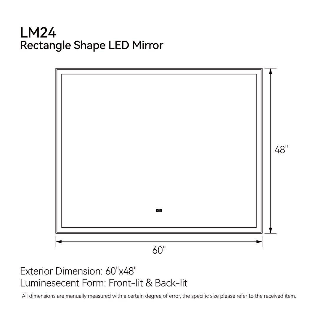 Smart Mirror LED Bathroom Mirror Anti Fog Memory Function