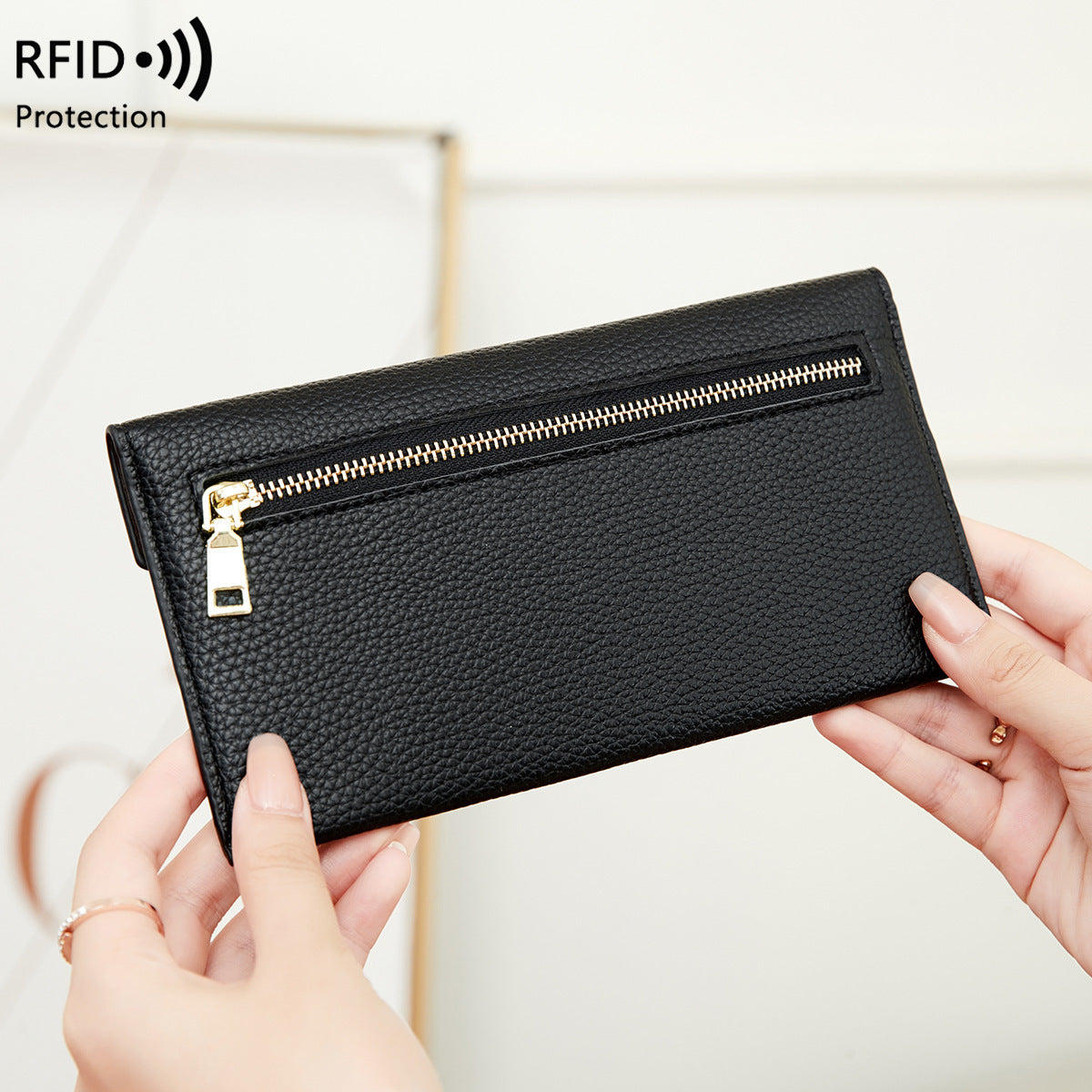 RFID Blocking Wallet Slim Card Holder Data Protection