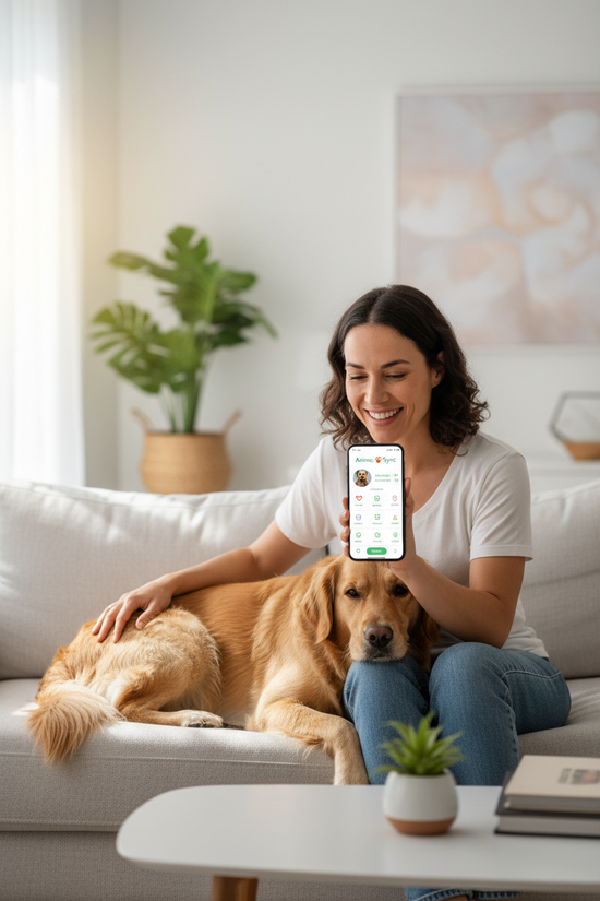 Après - Un propriétaire d'animal ravi grâce à l'application