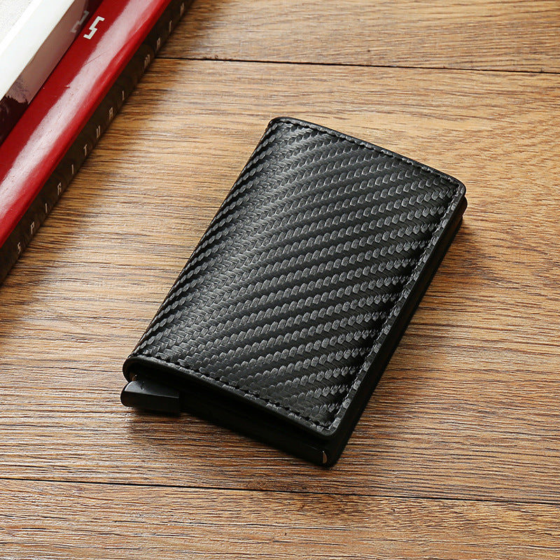 RFID Blocking Wallet Carbon Fiber Aluminum Card Holder