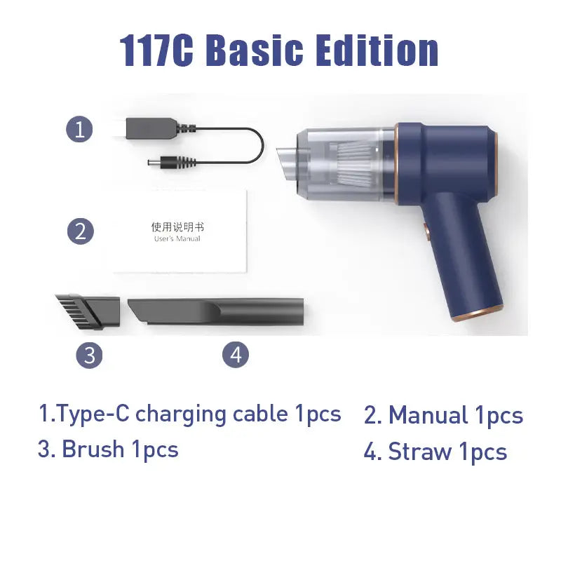 Home and Car Handheld Wireless Charging Vacuum Cleaner Getixt