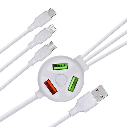 6-in-1 Kevlar Cable Fast Charging Multi Device Cable